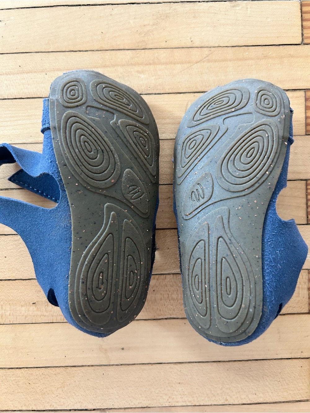 Kids Navy Blue leather-Strap Sandals - Picture 3 of 4